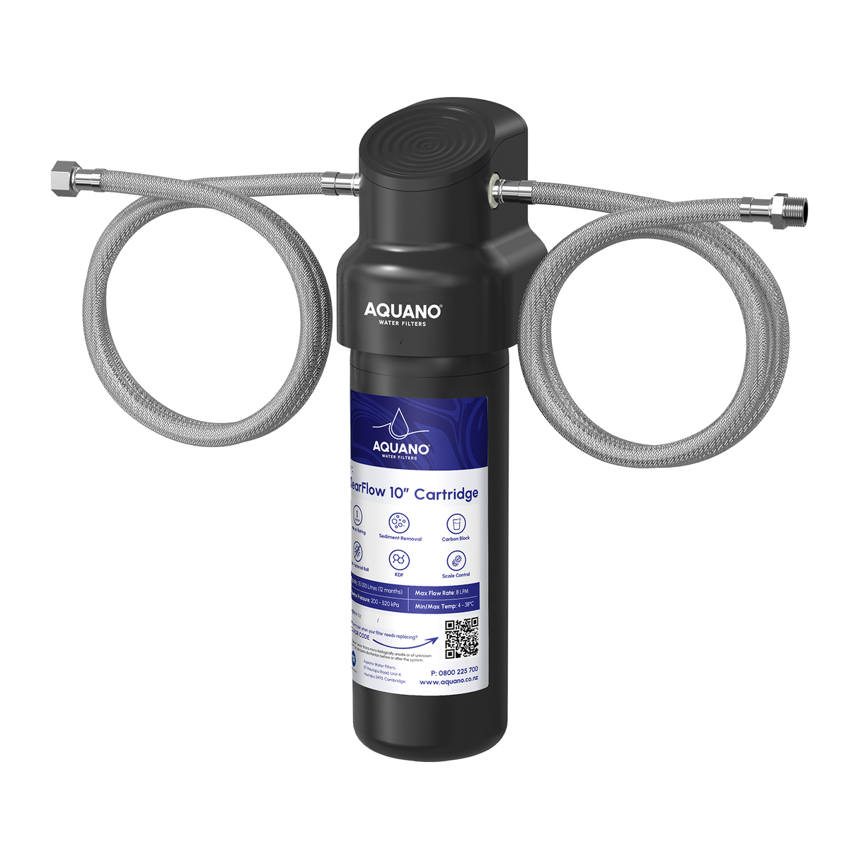 KlearFlow Undersink Sediment Filter Kit, 10", Quick-twist, 1um