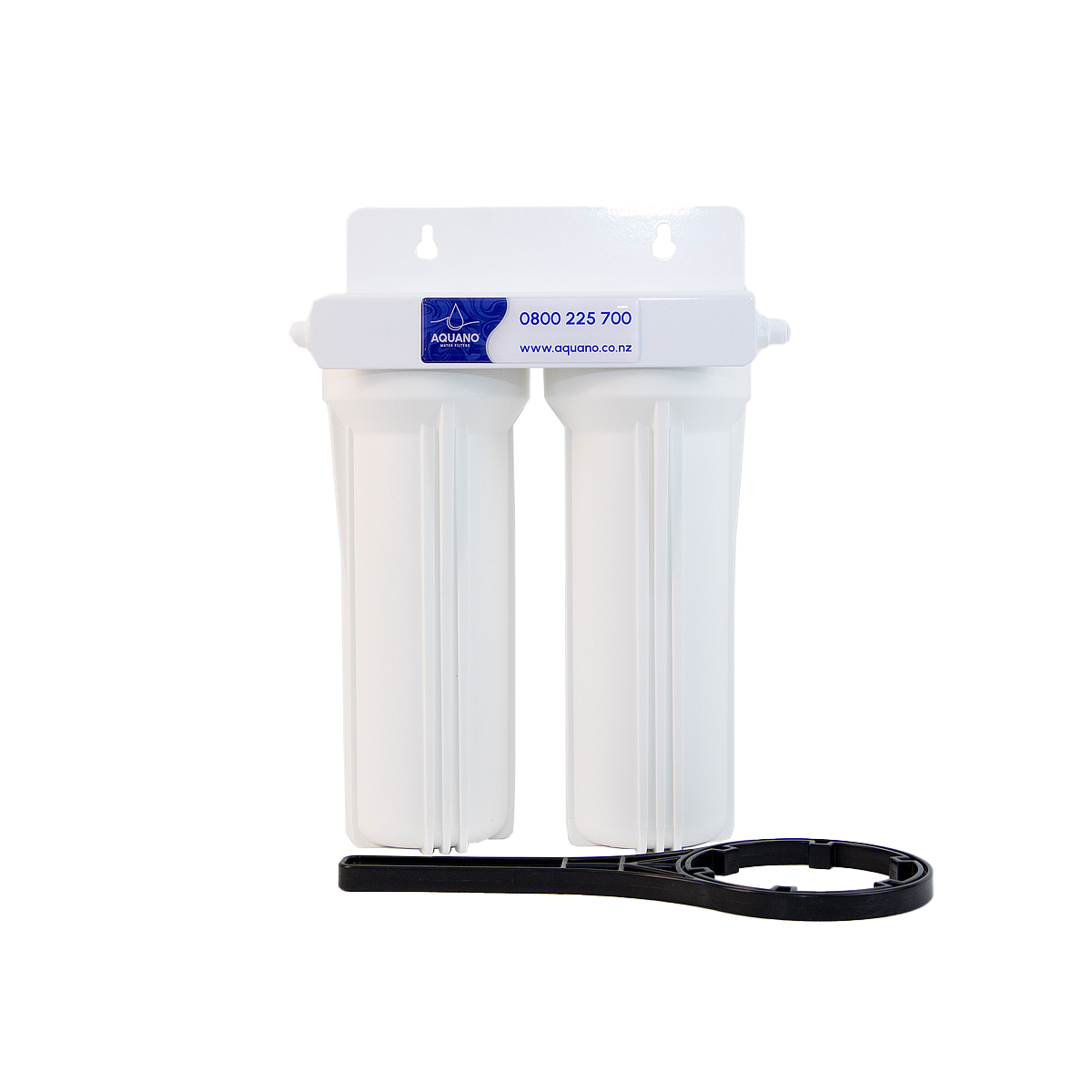 Twin 10" Standard Filter Housing Set with Bracket, ¼" BSP