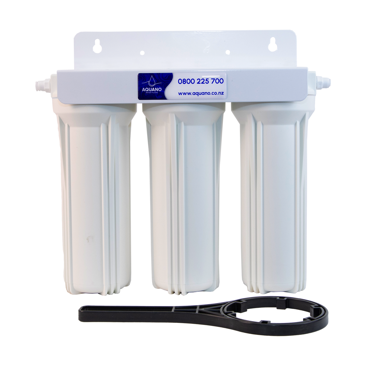 Triple 10" Jumbo Filter Housing Set with Bracket, ¼" BSP