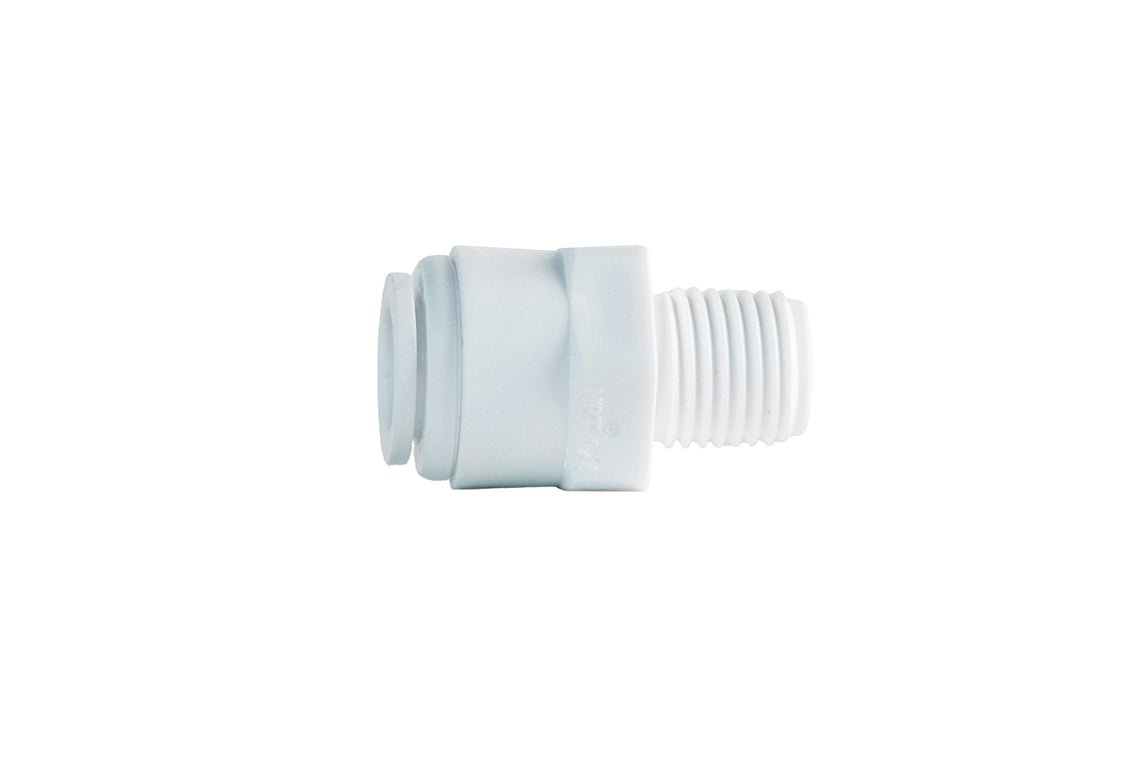⅜" Tube to ¼" NPT Male Quick Connect Fitting, 5pk