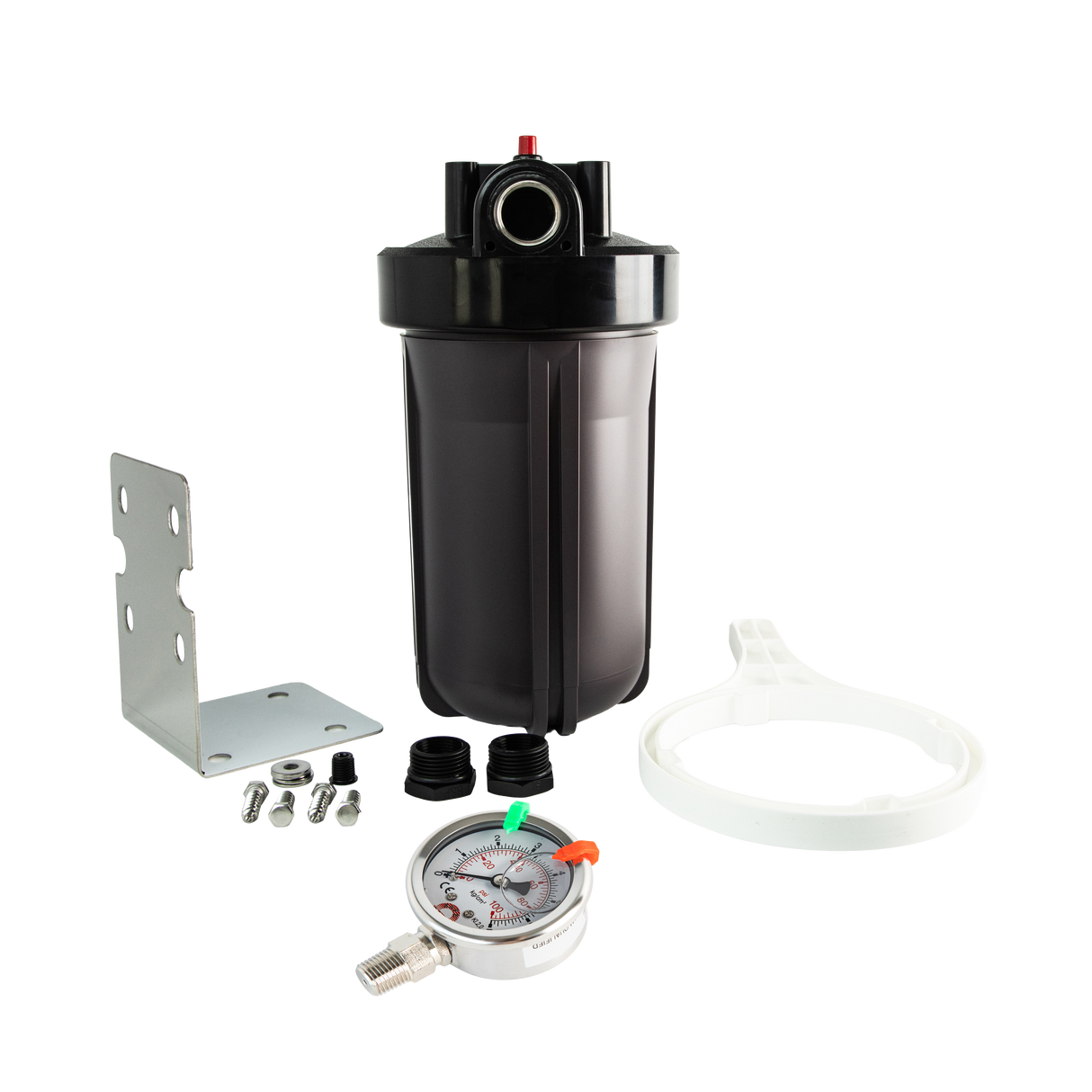 Filter Housing Kit, 10" Jumbo, Grey, 1" BSP