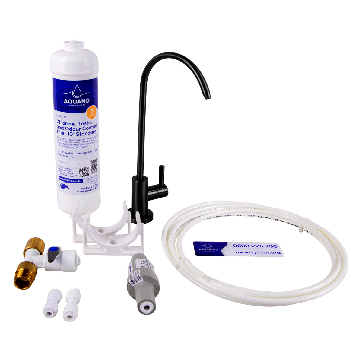 Inline Undersink Tap & Filter Kit, Black