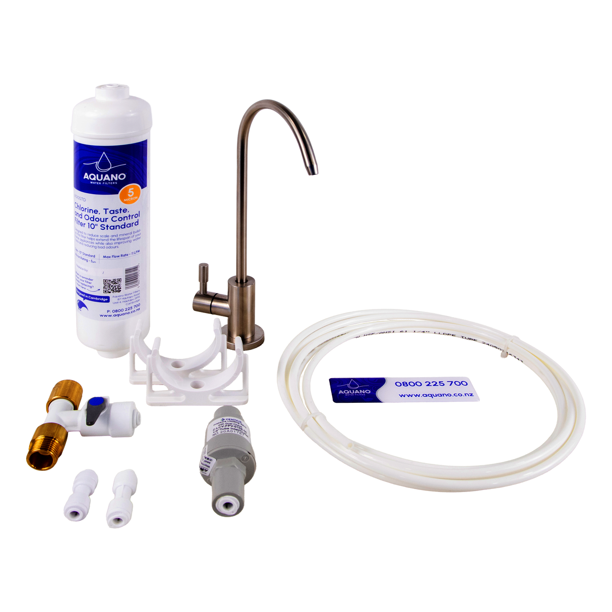 Inline Undersink Tap & Filter Kit, Bronze