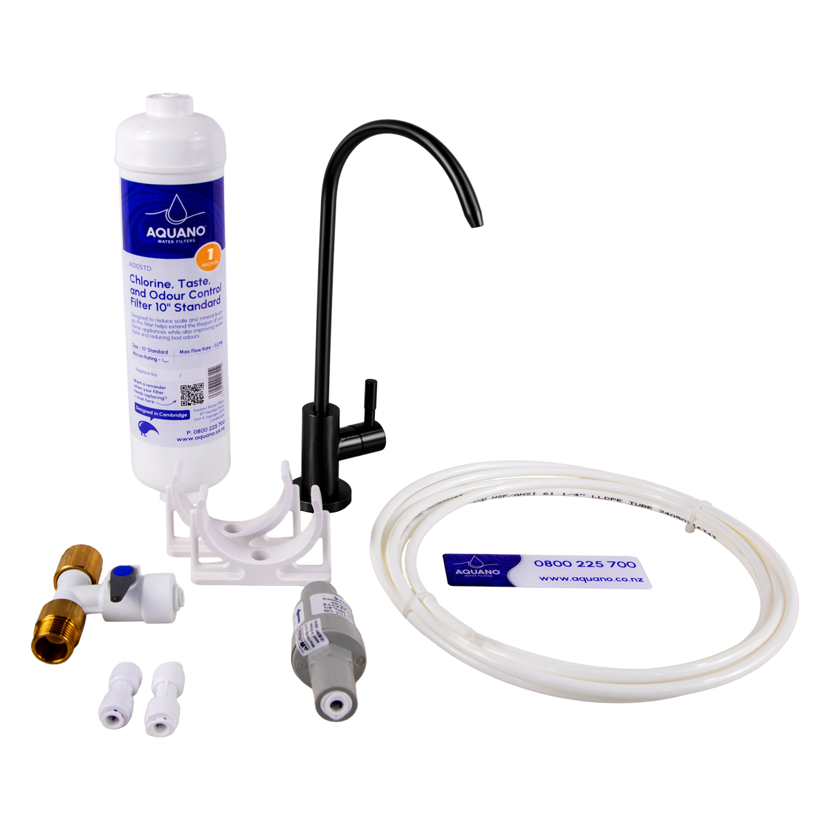 Inline Undersink Tap & Filter Kit, Black