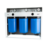 Klearflow - Whole House 10” Jumbo Whole Of House Triple Housing With Pressure Gauge